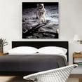 thumbnail image 2 of ARTCANVAS American NASA Astronaut Buzz Aldrin Moon Canvas Art Print - Size: 36" x 36" (1.50" Deep), 2 of 9