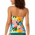 thumbnail image 3 of Anne Cole Women's Plumeria Twist Shirred Tankini Top (XS, Multi), 3 of 4