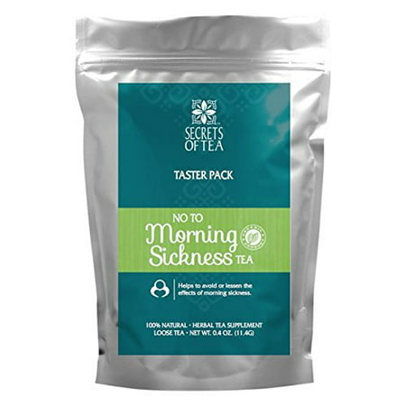 No To Morning Sickness Organic Pregnancy Tea- Taster Pack-Organic Peppermint -No Caffeine-4 Unbleached T Bags-Morning Sickness Relief, Preganancy Cramps, ,Nausea, (Best Tea For Period Cramps)