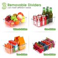 thumbnail image 2 of 5 paquetes de almacenamiento de alimentos organizador, organizador de plástico con 3 divisores Afortunado Sencillez, 2 of 5