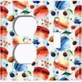thumbnail image 4 of Metal Light Switch Plate Cover Colorful Macaron Fruit Leaves French Desserts CAK017, 4 of 13