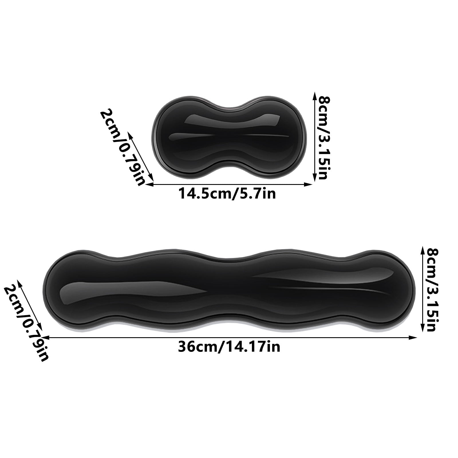 Keyboard Mouse Wrist Support Set Ergonomic Keyboard and Mouse Wrist Rest Combo Soft Gel Wrist Stand Set Anti Slip Cushion for Office Gaming Computer Desk Typing Comfort and Posture Support