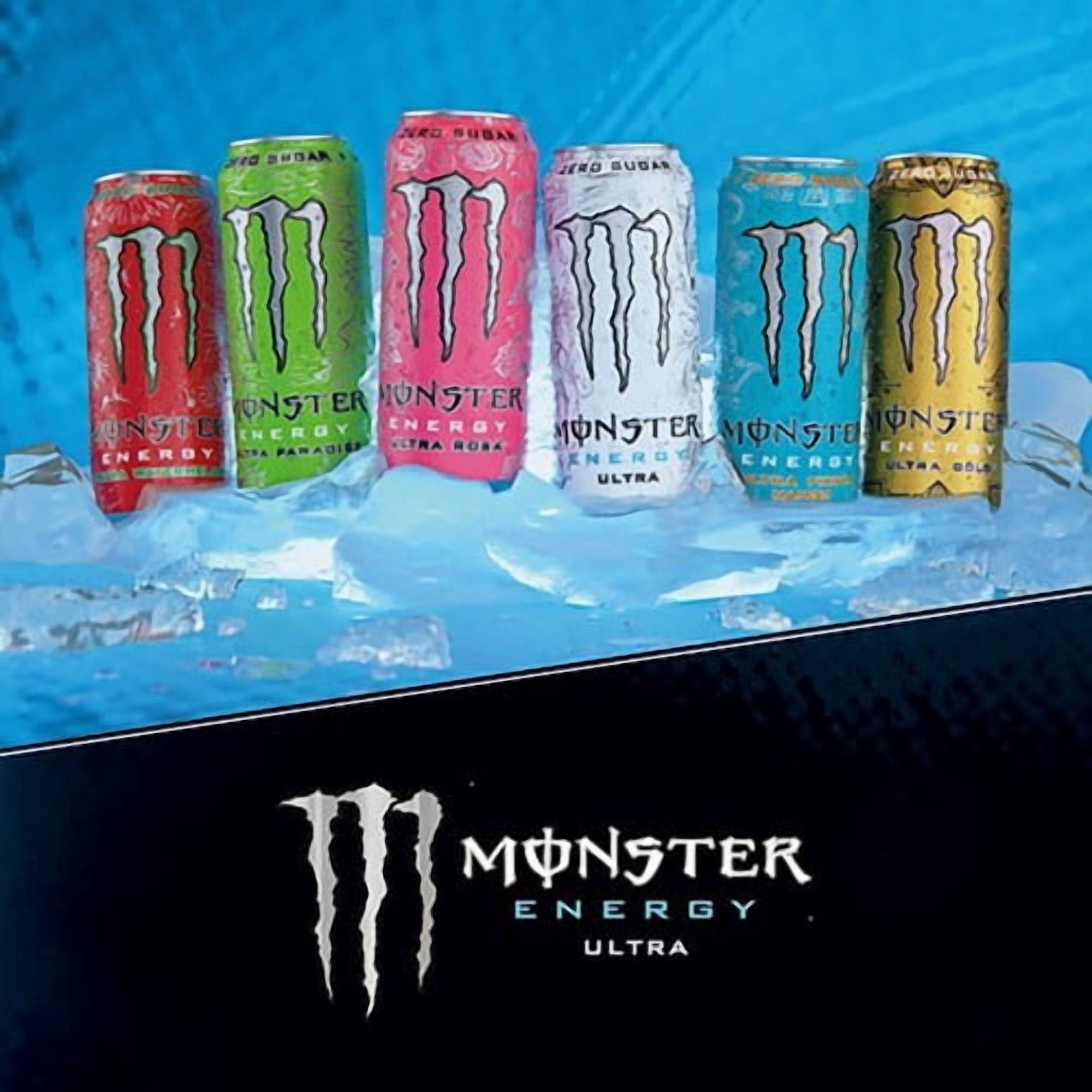 Monster Energy Drink Ultra Zero Sugar 9 x 500ml, British Import (Pack of 2)