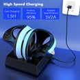 thumbnail image 6 of Mooroer PS VR2 Charging Station for Sony PS VR2 Sense Controllers with LED Light Magnetic High Speed Charging Dock Holder with Removable Type-C Charging Port Charging Dock for Sony PS VR2 Accessories, 6 of 7