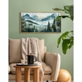 thumbnail image 2 of SHENIFY Landscape Mountain Range Wall Art Set Watercolor Foggy Pine Tree Forest Nature Scenry Mist Wilderness Farmhouse Rustic Modern Decorative 8x16in Natural Framed, 2 of 5