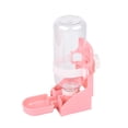 thumbnail image 1 of Botella de agua de conejo, dispensador de agua con suspensión para mini mascota, conejito, cobaya, chinchilla, botella de agua automática de 500 ml (rosa), 1 of 5