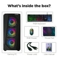 thumbnail image 5 of AQVIN AQ30 Gaming PC | NVIDIA GeForce RTX 3050 GDDR6 6GB | Intel Core i7 CPU | 1TB NVMe SSD Storage | 16GB DDR4 RAM | Windows 11 Pro | RGB Gaming Keyboard Mouse | Built-in WIFI - Black, 5 of 5