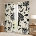 thumbnail image 2 of Homewish Country Botanical Tree Black Out Curtains,Gothic Skull Skeleton Curtains Pack of 2 (42x63 Each),Rustic Mushroom Butterflies Bedroom Curtains For Girl Boy,Breathable Home Decor, 2 of 6