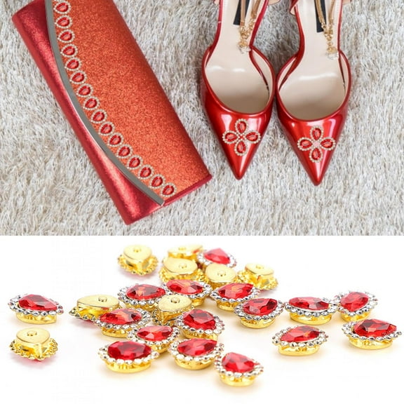 OTVIAP 100PCS 10MM DIY Sew On Drop Shape Rhinestones Flatback Crystal Gems for Clothes Garments Dress,Flatback Crystal Gems,Sewing Beads Decorations for clothes