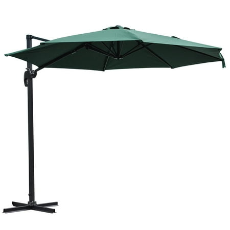 Yescom 10ft Green Hanging Offset Roma Outdoor Patio A Yescom 9 Ft Outdoor Patio Market Umbrella W Aluminum