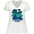 thumbnail image 3 of Inktastic Smoky Mountains Pigeon Forge Tennessee with Bear Women's Plus Size V-Neck T-Shirt, 3 of 5
