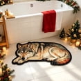 thumbnail image 4 of Kojanyu Polyester Lion Tiger Wolf Shaped Area Rug, Creative Decorative Floor Mat, Irregular Accent Rug for Bathroom Living Room Bedroom Indoor Home., 4 of 6