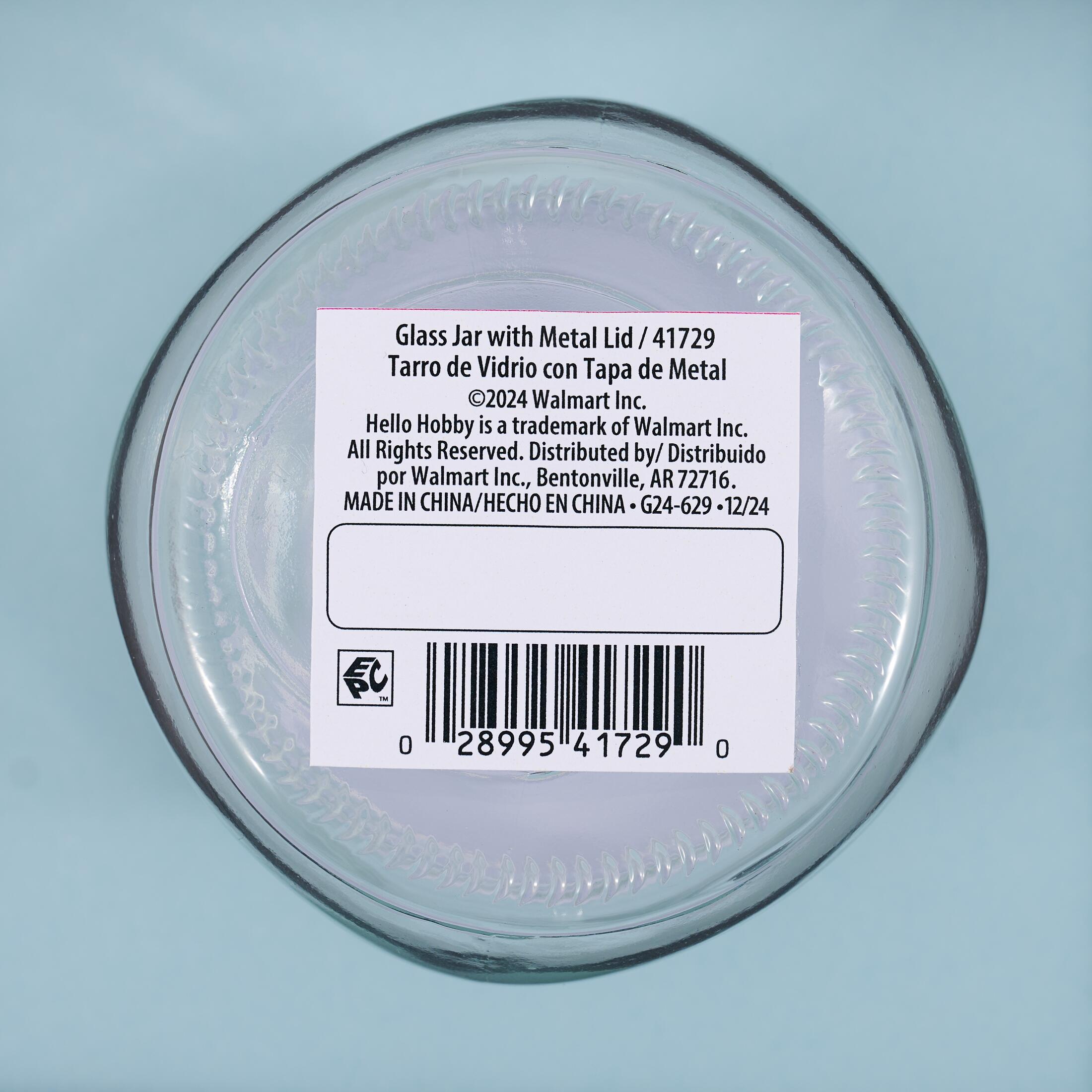 Hello Hobby Smooth Glass Mason Jar, 8 oz