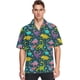 thumbnail image 2 of Camisas casuales de playa con botones para hombre, camisa hawaiana con estampado 3D de cebra y grafiti colorido, camisa hawaiana de manga corta para hombre, 2 of 5
