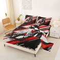 thumbnail image 2 of Manfei Sporty Motocross Queen Sheets，Classic Sports Art Queen Sheet Sets，Black Red,4 Pieces,1 Flat Sheet, 1 Fitted Sheet and 2 Pillowcases, 2 of 6