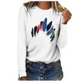 thumbnail image 1 of Birdeem T-Shirt Décontracté Imprimé à Manches Longues et Col Rond pour Femmes, 1 of 1