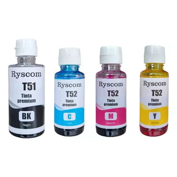 Tinta Compatibles Con Hp Ink Tank 115 315 415 410 500 515 Ryscom pack de recarga para impresoras de tinta continua