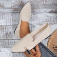 thumbnail image 2 of Womens Breathable Mesh Pointed Toe Flats - Slip On Comfortable Ballet Flats for Work & Casual - Lightweight Summer Shoes, Beige,Size 8.5, 2 of 8