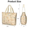 thumbnail image 3 of Tote Bag for Women - Cartoon Corgi Shoulder Bag - Large Utility Work Duffle Bag with Zipper Handbag for Travel, Work, Sprots, 3 of 5