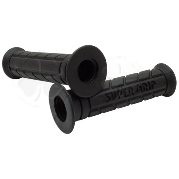 Universal Black Rubber Motorcycle Hand Grips Open End 7/8" 22mm Handlebars