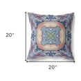 thumbnail image 3 of 28â€ Indigo Peach Geo Tribal Indoor Outdoor Throw Pillow, 3 of 4