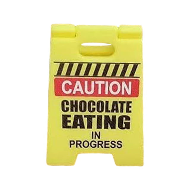 Funny Desk Hazard Caution Sign Funny Desk Decoration 3D Printed Caution Sign Novelty Humorous Warning Sign Mini Desk Hazard Warning Sign