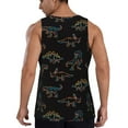 thumbnail image 3 of Fotbe Neon Dinosaur Pattern Men's Quick Dry Workout Tank Top Gym Muscle Tee Fitness Bodybuilding Sleeveless T Shirt Breathable Workout Shirt-XX-Large, 3 of 9