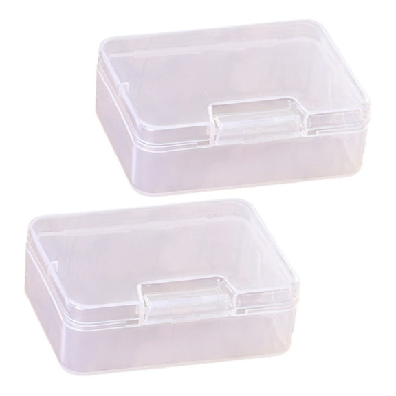 Multipurpose Mini Clear Plastic Boxes Clear Hinged Lid Storage Boxes For Efficient Organization Of Necklaces And Pills