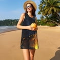 thumbnail image 3 of Fotbe Glowing Snake Dark Forest Vestido de Verano sin Mangas para Mujer – Vestido Midi Línea A, Estilo Camiseta Floral, Vestido Playero Casual y Fluido, 3 of 7