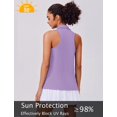 thumbnail image 3 of Pinspark Womens Polo Shirts Sun Protection Collar Golf Tops V-Neck Racerback Tennis Tank Lightweight Workout Shirts Summer Solid Pickleball Top, 3 of 6