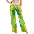 thumbnail image 2 of Women's Long Sleep Pants Home Pants Sleep Pants Wide-Leg Pants Design Elastic Fabric Casual Pants XS Seamless Lemon, 2 of 7
