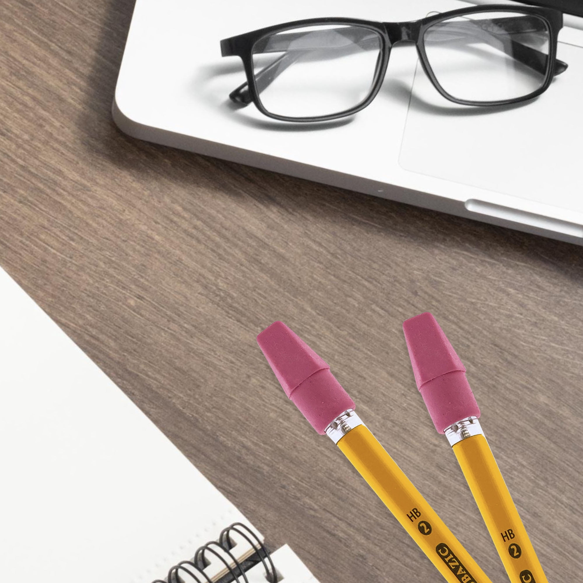 BAZIC Pink Eraser Top, Latex Free Pencil Tops Erasers Arrowhead, 3456 Count