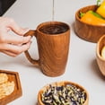 thumbnail image 3 of Teak Wood Coffee Mug 4-Pack, 3 of 5
