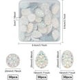 thumbnail image 2 of 90 piezas de cabujones de resina drusa de 3 estilos y colores brillantes surtidos, con base plana y cúpula plateada., 2 of 6
