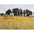 thumbnail image 2 of Sargent, John Singer 32x25 Black Ornate Wood Framed with Double Matting Museum Art Print Titled - Reapers Resting in a Wheat Field, 2 of 4