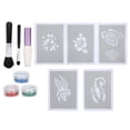 thumbnail image 2 of Body Face Body Painting Glitter Powder DIY Painting Templates Glue Brush Set Cosmetic Tool, 2 of 8