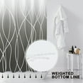 thumbnail image 2 of Ombre Dark Grey Striped Fabric Shower Curtain for Bathroom with 12 Hooks, Shower Curtains for Bathroom, Waterproof Bath Accessories Hotel Style - Machine Washable 72 X 72, 2 of 6