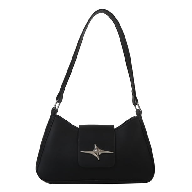 Bolso Casual Mujer Bolso Retro Cuero PU Bolso Diario Lentejuelas para Mujer (Negro)