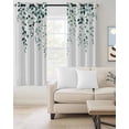 thumbnail image 2 of Eucalyptus Leaves Blackout Curtains for Bedroom/Living Room, Thermal Insulated Kitchen Curtains, Simple Spring Botanical Green Vines Grommet Darkening Window Treatment Drapes 42"x63"x2, 2 of 8