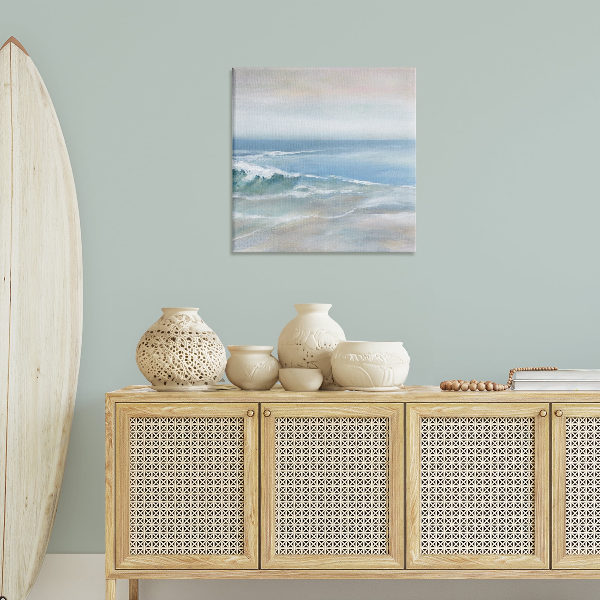 Stupell Industries Cresting Waves Near Shore Nautical & Beach Painting Wrapped Canvas Art Print Wall Art, 30 x 30