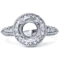 thumbnail image 2 of Pompeii 1/3ct Diamond Engagement Ring Setting Vintage 14K Ring (G/H,I1), 2 of 3