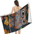 thumbnail image 2 of PHYHOO Cartoon Owl Floral Beach Towel Oversized Microfiber Sand Free Beach Towel Quick Dry, Animal Owl Lightweight Pool Towels for Adults Travel Towel for Gym Yoga Camp Swim 30x60in, 2 of 8