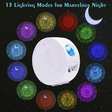 

Newway Stars Sky Projector Ocean Waving Light LED Nebula Cloud Night Light 360 Degree Rotation Lamp For Children 13 Colors