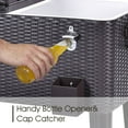 thumbnail image 6 of Costway Outdoor Rattan 80QT Party Portable Rolling Cooler Cart Ice Beer Beverage Chest, 6 of 10