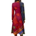 thumbnail image 4 of Women's Floral Maxi Dresses Long Sleeve V Neck Wrap Crossover Wedding Dresses Casual Vacation Dress Trendy Lightweight Breathable Dress, 4 of 5
