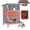 Gray-M (Heated Liner Included), variant on MEDEHOO 2-Story Outdoor/Indoor Cat House - Solid Wood Kitty Condo with Escape Door, Removable Floors, Weatherproof Asphalt Roof & Sun Balcony