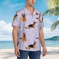 thumbnail image 3 of Fuzoiu German Shepherd Dog Print Hawaiian Shirt for Men, Summer Beach Casual Short Sleeve Button Down Shirts, Men’s Beach Summer Shirts with Pocket,Medium, 3 of 7