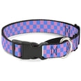 thumbnail image 1 of Buckle-Down Checker Baby Pink Baby Blue Martingale Dog Collar, 1 of 1