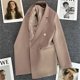 thumbnail image 4 of Chaqueta de traje blanca con hebilla de Metal verde para mujer, ropa informal de oficina de alta gama, estilo occidental, primavera y otoño, novedad de 2024, 4 of 5