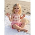 thumbnail image 6 of BemeyourBBs Toddler Baby Girl Summer Clothes One Piece Romper Outfit Strap Jumpsuit Overalls Cute Sleeveless Crochet Granny Square Floral Strawberry Embroidered Patchwork Ruffled Bottom Shorts, 6 of 9